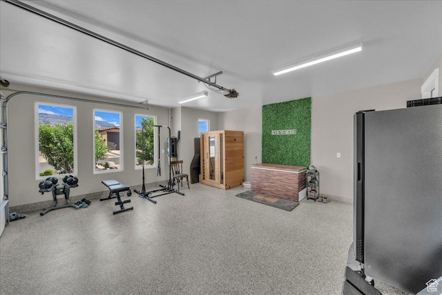 385 E Entrada Dr, Virgin, UT 84779 - exercise room featuring a garage