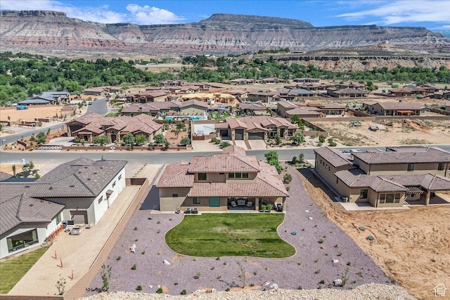 385 E Entrada Dr, Virgin, UT 84779 - aerial view of residential area with a mountain backdrop