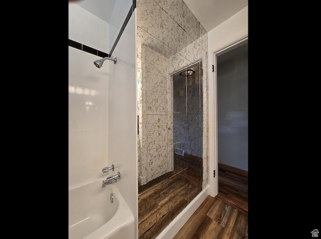 638 E 1050 N, Bountiful, UT 84010 - full bathroom with bathing tub / shower combination and wood finished floors