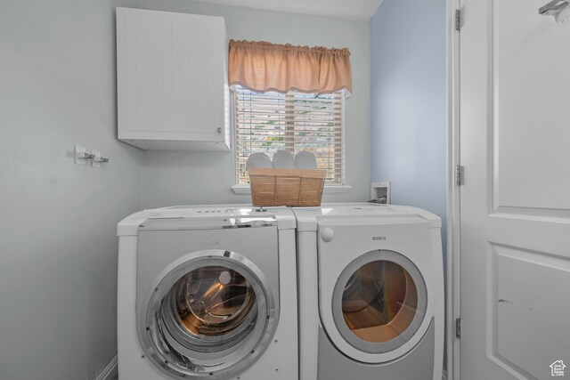 10574 N Sage Vista Ln, Cedar Hills, UT 84062 - laundry room featuring cabinet space and washer and clothes dryer