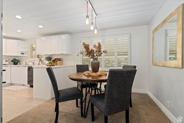 2268 E 7160 S, Cottonwood Heights, UT 84121 - dining space featuring recessed lighting and light colored carpet