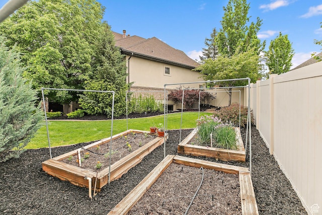 1095 N 700 W, American Fork, UT 84003 - fenced backyard with a vegetable garden