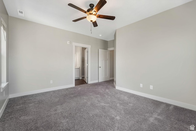 13073 S Newbridge Ln Unit E301, Herriman, UT 84096 - unfurnished bedroom with carpet flooring, connected bathroom, and ceiling fan