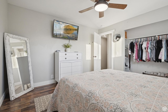 5964 S 610 W, Murray, UT 84123 - bedroom with wood finished floors, multiple windows, a closet, and a ceiling fan
