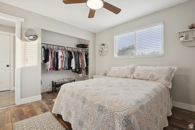 5964 S 610 W, Murray, UT 84123 - bedroom featuring a closet, wood finished floors, and ceiling fan