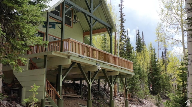 468 E Trail Rd, Brian Head, UT 84719 - wooden terrace featuring stairway