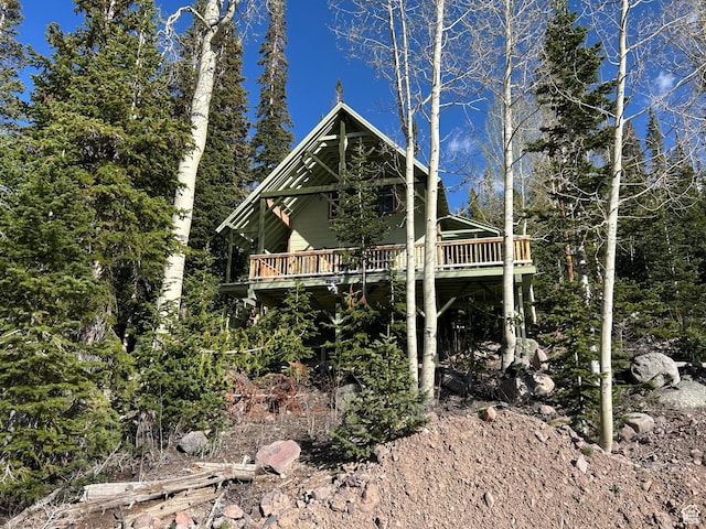468 E Trail Rd, Brian Head, UT 84719 - view of side of property with a wooden deck