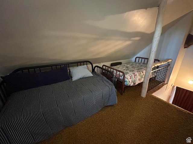 468 E Trail Rd, Brian Head, UT 84719 - carpeted bedroom featuring lofted ceiling