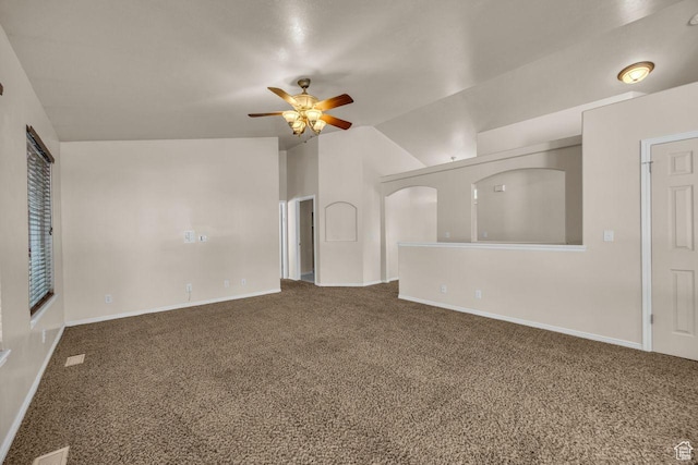 2361 N 75 E, Layton, UT 84041 - carpeted empty room featuring ceiling fan and lofted ceiling