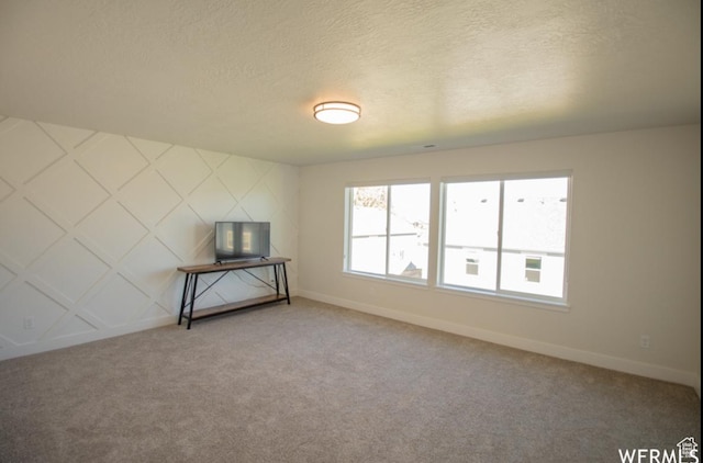 3999 W 2050 S, Taylor, UT 84401 - unfurnished living room with carpet flooring and a textured ceiling
