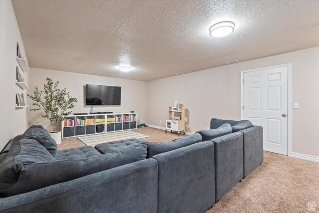 10787 N Town Center Pkwy, Highland, UT 84003 - living room with a textured ceiling and light colored carpet