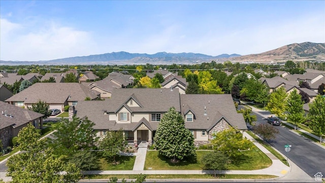 10787 N Town Center Pkwy, Highland, UT 84003 - aerial view of residential area featuring a mountainous background
