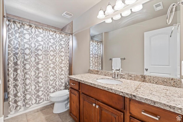 10787 N Town Center Pkwy, Highland, UT 84003 - full bath with vanity, tile patterned flooring, and shower / bath combo with shower curtain