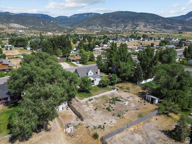 360 S 300 E, Ephraim, UT 84627 - aerial view of property and surrounding area featuring a mountain backdrop and nearby suburban area