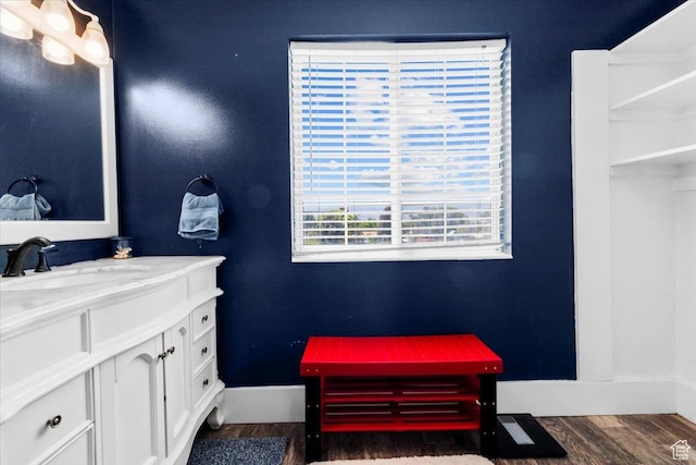 360 S 300 E, Ephraim, UT 84627 - bathroom with wood finished floors and vanity