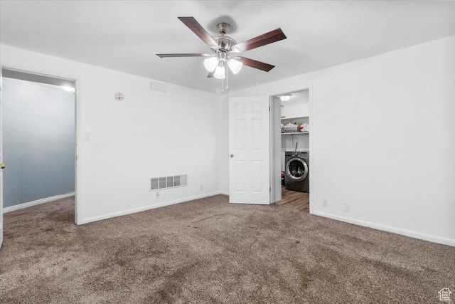 360 S 300 E, Ephraim, UT 84627 - unfurnished bedroom with washer / dryer, carpet floors, a spacious closet, and a closet