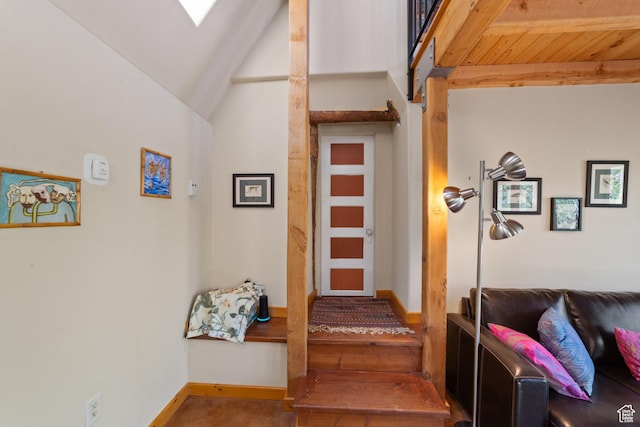 338 Taylor Ln, Castle Valley, UT 84532 - foyer entrance with baseboards and vaulted ceiling