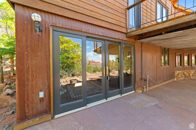 338 Taylor Ln, Castle Valley, UT 84532 - entrance to property with a patio area, french doors, and a balcony