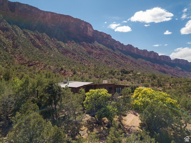 338 Taylor Ln, Castle Valley, UT 84532 - view of mountain backdrop with a heavily wooded area