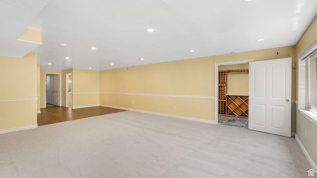 1257 W Bateman Ponds Way S, West Jordan, UT 84084 - carpeted empty room featuring baseboards and recessed lighting