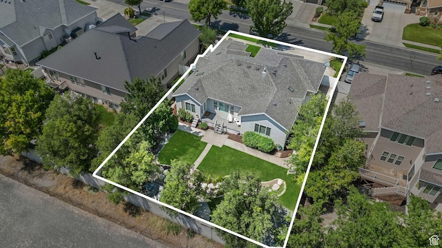 1257 W Bateman Ponds Way S, West Jordan, UT 84084 - aerial view of residential area featuring property parcel outlined