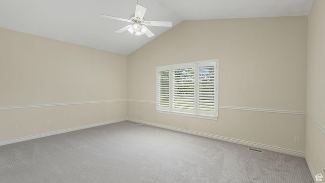 1257 W Bateman Ponds Way S, West Jordan, UT 84084 - empty room featuring carpet flooring, a ceiling fan, and lofted ceiling