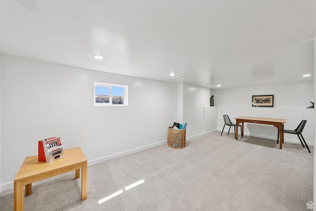 1527 E Emerson Ave S, Salt Lake City, UT 84105 - below grade area featuring recessed lighting and carpet flooring