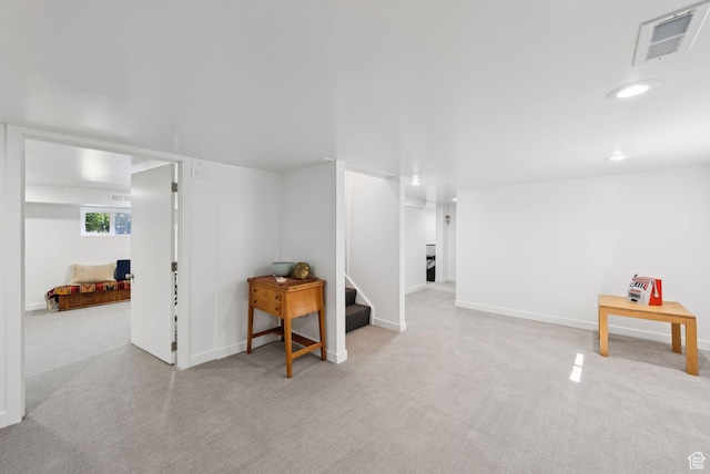 1527 E Emerson Ave S, Salt Lake City, UT 84105 - basement featuring carpet and stairway