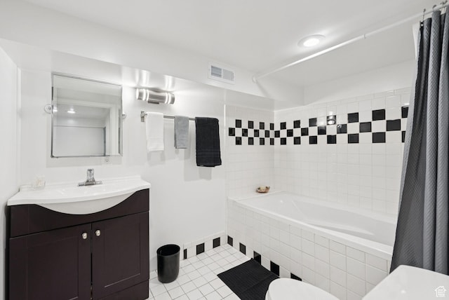 1527 E Emerson Ave S, Salt Lake City, UT 84105 - full bathroom featuring tiled shower / bath combo, tile patterned floors, and vanity