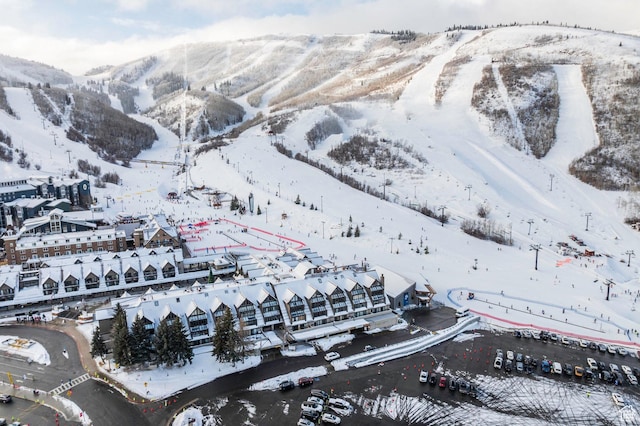 1415 Lowell Ave Unit 160, Park City, UT 84060 - snowy aerial view featuring a mountain view