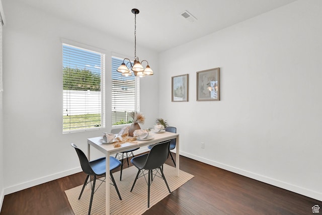 258 W 710 N, Centerville, UT 84014 - dining space featuring a chandelier and dark wood-style flooring
