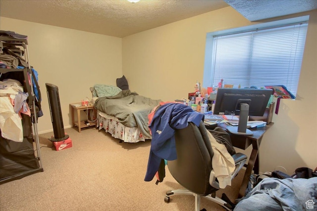1714 E 5825 S, South Ogden, UT 84403 - carpeted bedroom featuring a textured ceiling