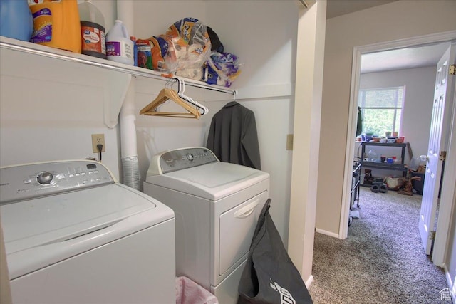 1714 E 5825 S, South Ogden, UT 84403 - laundry room with washer and clothes dryer and carpet floors