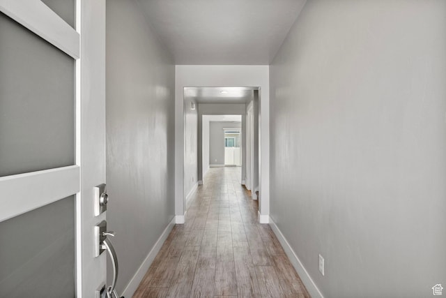 1371 W Stewart Falls Dr, Riverton, UT 84065 - hallway with wood finished floors and baseboards