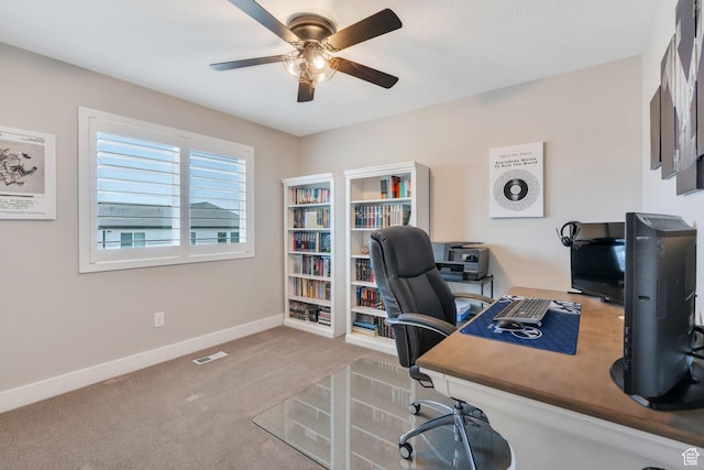 6462 W Shawnee Marie Way, Herriman, UT 84096 - carpeted office with a ceiling fan and baseboards