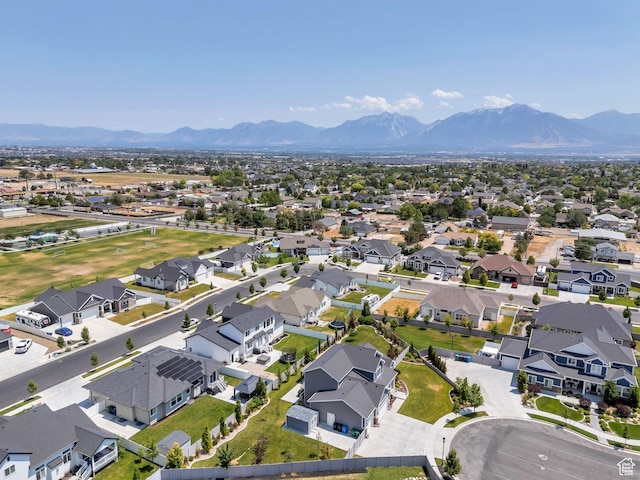 6462 W Shawnee Marie Way, Herriman, UT 84096 - aerial perspective of suburban area with a mountain backdrop