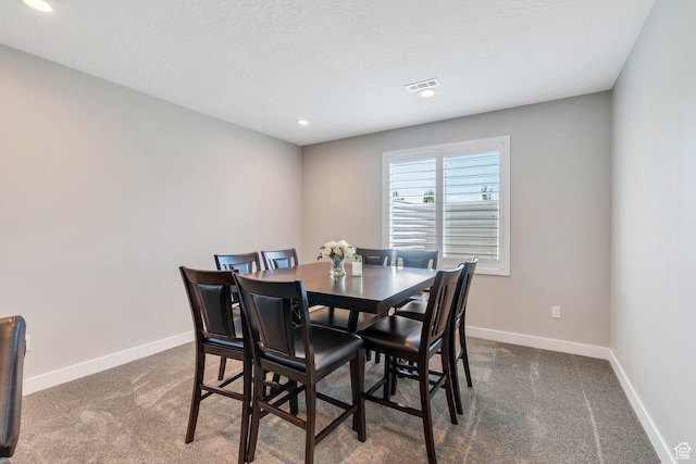 6462 W Shawnee Marie Way, Herriman, UT 84096 - dining space with carpet flooring, recessed lighting, and a textured ceiling