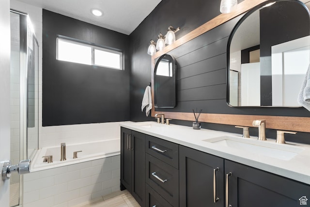 5057 N Foxtail W, Eagle Mountain, UT 84005 - full bath with double vanity and a bath