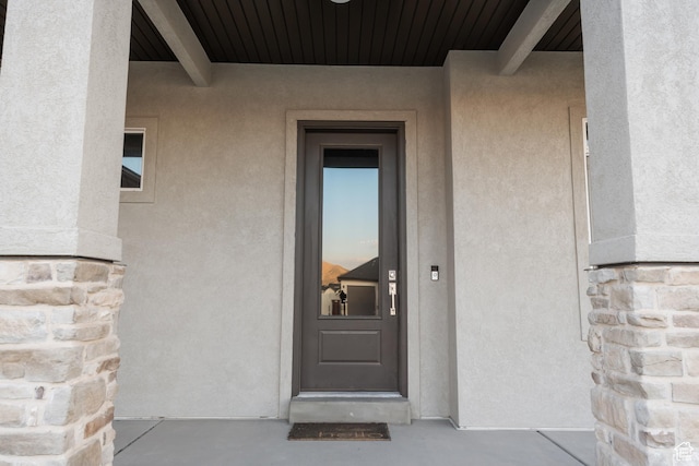 5057 N Foxtail W, Eagle Mountain, UT 84005 - entrance to property with stucco siding and stone siding