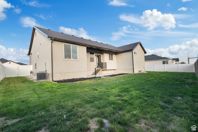 5057 N Foxtail W, Eagle Mountain, UT 84005 - back of property featuring a fenced backyard and stucco siding