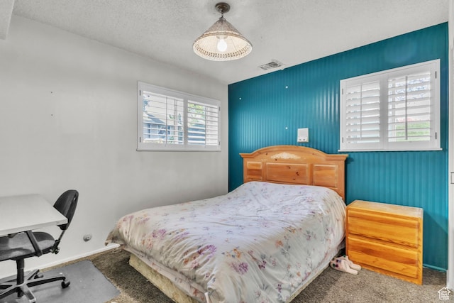 1876 E Casino Way S, Murray, UT 84121 - bedroom with carpet floors, a textured ceiling, and an office area