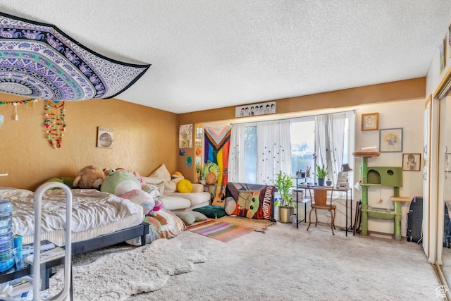1876 E Casino Way S, Murray, UT 84121 - carpeted bedroom featuring a textured ceiling
