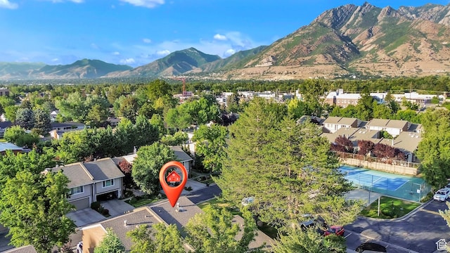 1876 E Casino Way S, Murray, UT 84121 - aerial view of residential area with a mountain backdrop