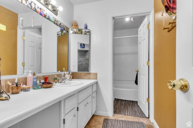 1876 E Casino Way S, Murray, UT 84121 - full bath featuring vanity, tile patterned floors, and shower / bath combination