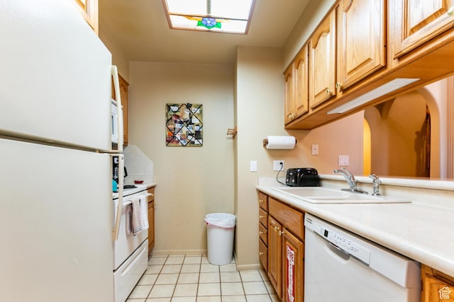 2100 Canyons Resort Dr Unit 21C, Park City, UT 84098 - kitchen featuring white appliances, light countertops, and light tile patterned flooring