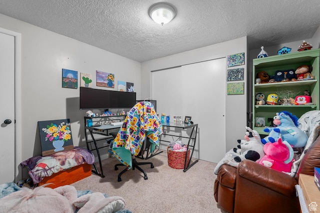 5370 W Cadenza Dr S, West Jordan, UT 84081 - office area featuring carpet floors and a textured ceiling
