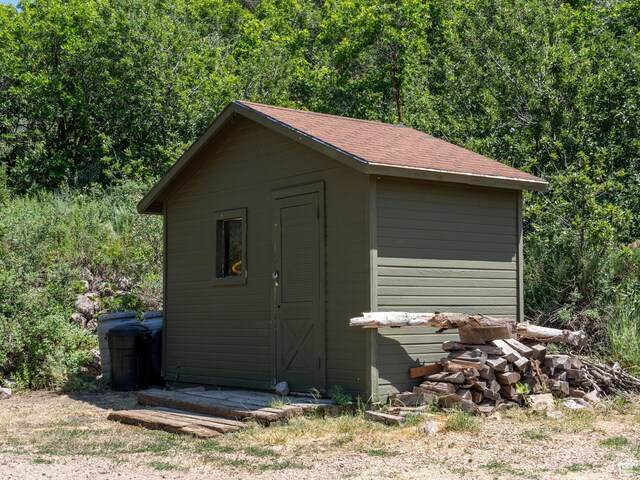 4410 S Upper Aspen Loop Unit 130, Kamas, UT 84036 - view of shed with a view of trees