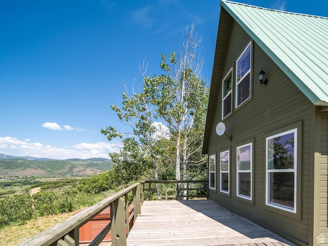 4410 S Upper Aspen Loop Unit 130, Kamas, UT 84036 - wooden deck featuring a mountain view