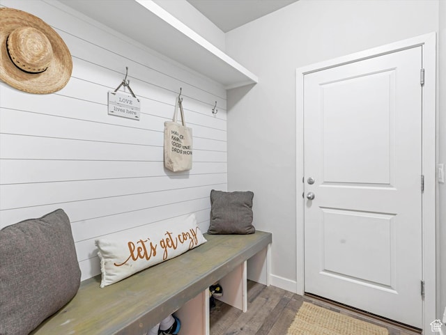 6612 W Terrace Wash Ln S Unit 119, West Jordan, UT 84081 - mudroom featuring wood finished floors and baseboards