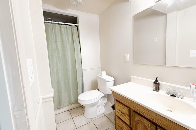 311 W Center St, Springville, UT 84663 - full bathroom featuring tile patterned floors, vanity, and a shower with curtain